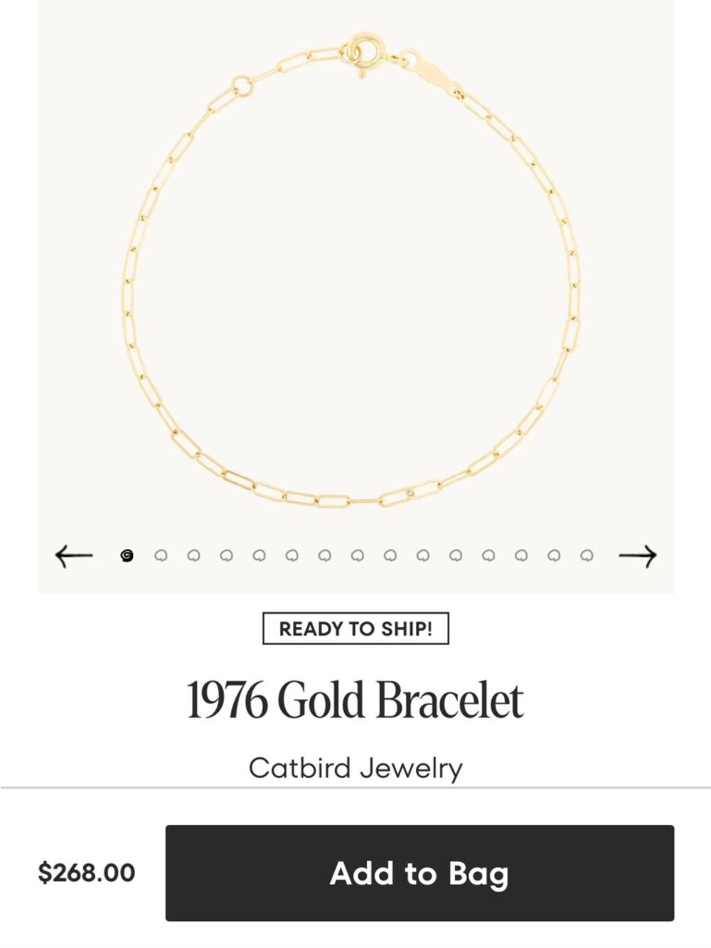 Last Chance! Catbird 1976 Bracelet, 14k gold 6-6.5” removing from site - Picture 3 of 3